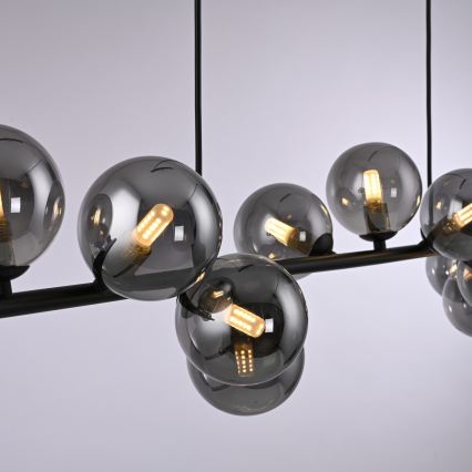 Schöner Wohnen 14504-18 - LED κρεμαστό φωτιστικό σε καλώδιο DUBAI 13xG9/3W/230V μαύρο/καπνιστό