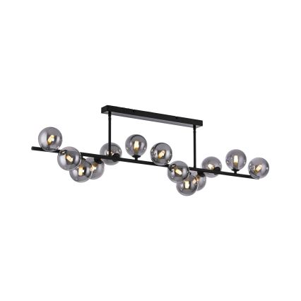 Schöner Wohnen 14505-18 - LED πολυέλαιος σε ράβδο DUBAI 13xG9/3W/230V μαύρο/καπνιστό