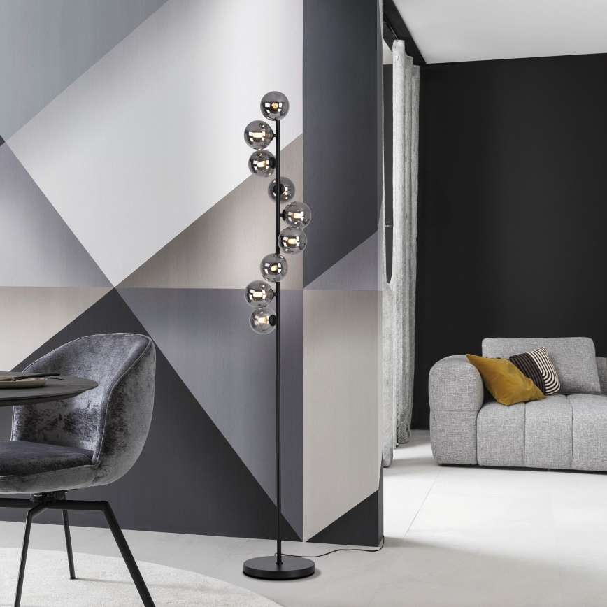 Schöner Wohnen 14506-18 - LED Επιδαπέδιο φωτιστικό DUBAI 9xG9/3W/230V μαύρο/καπνιστό