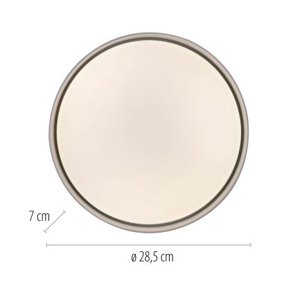 Schöner Wohnen 14593-18 - Ρυθμιζόμενο LED φωτιστικό οροφής TAVOLI LED/10W/230V 2700-6500K διάμ. 28,5 cm μαύρο + τηλεχειριστήριο