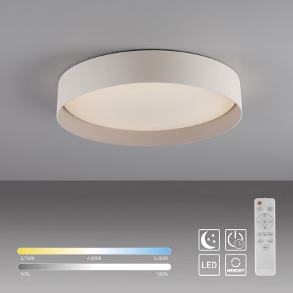 Schöner Wohnen 14594-39 - Ρυθμιζόμενο LED φωτιστικό οροφής TAVOLI LED/20W/230V 2700-6500K Ø 39 cm γκρι + τηλεχειριστήριο