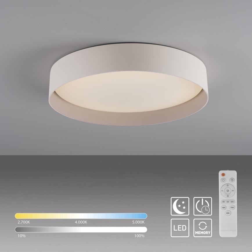 Schöner Wohnen 14594-39 - Ρυθμιζόμενο LED φωτιστικό οροφής TAVOLI LED/20W/230V 2700-6500K Ø 39 cm γκρι + τηλεχειριστήριο
