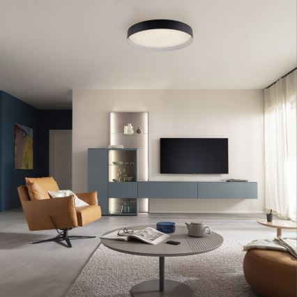 Schöner Wohnen 14595-18 - Ρυθμιζόμενο φωτιστικό οροφής LED TAVOLI LED/34W/230V 2700-6500K Ø 49 cm μαύρο + με τηλεχειριστήριο