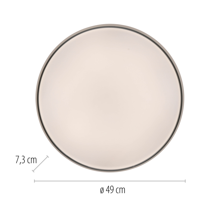 Schöner Wohnen 14595-18 - Ρυθμιζόμενο φωτιστικό οροφής LED TAVOLI LED/34W/230V 2700-6500K Ø 49 cm μαύρο + με τηλεχειριστήριο