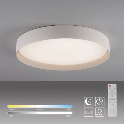 Schöner Wohnen 14595-39 - Ρυθμιζόμενο φωτιστικό οροφής LED TAVOLI LED/34W/230V 2700–6500K διάμ. 49 εκ. γκρι + τηλεχειριστήριο