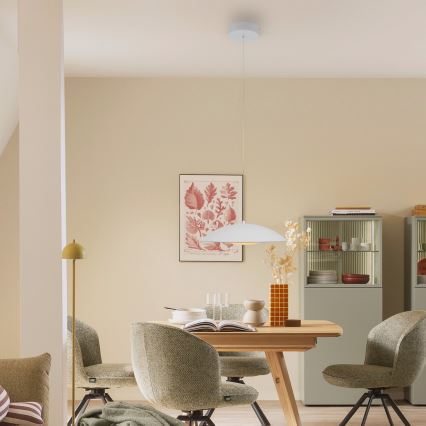 Schöner Wohnen 14606-16 - Ρυθμιζόμενο LED κρεμαστό φωτιστικό σε καλώδιο LENTE LED/17W/230V διάμ. 40 cm λευκό