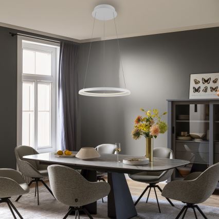 Schöner Wohnen 15570-16 - Ρυθμιζόμενο LED κρεμαστό φωτιστικό με καλώδιο QUILLO LED/36W/230V Ø 60 εκ. λευκό