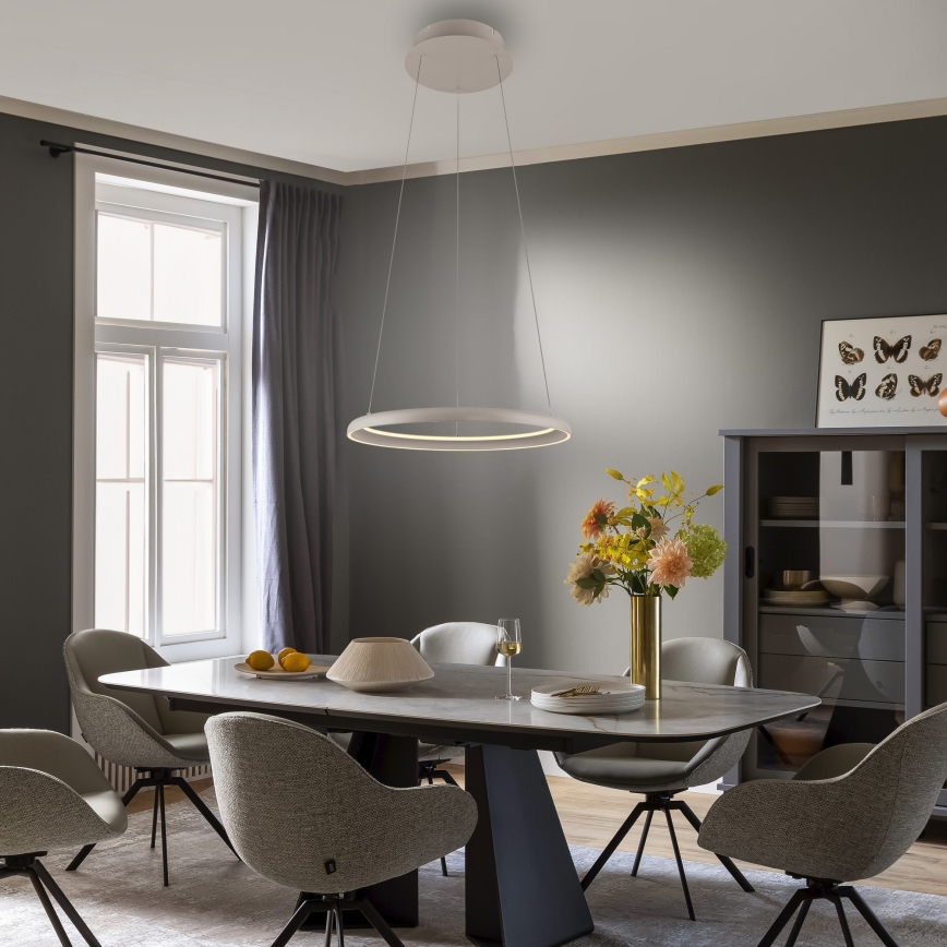 Schöner Wohnen 15570-39 - Ρυθμιζόμενο LED κρεμαστό φωτιστικό με ανάρτηση σε καλώδιο QUILLO LED/36W/230V, διάμ. 60 cm, γκρι