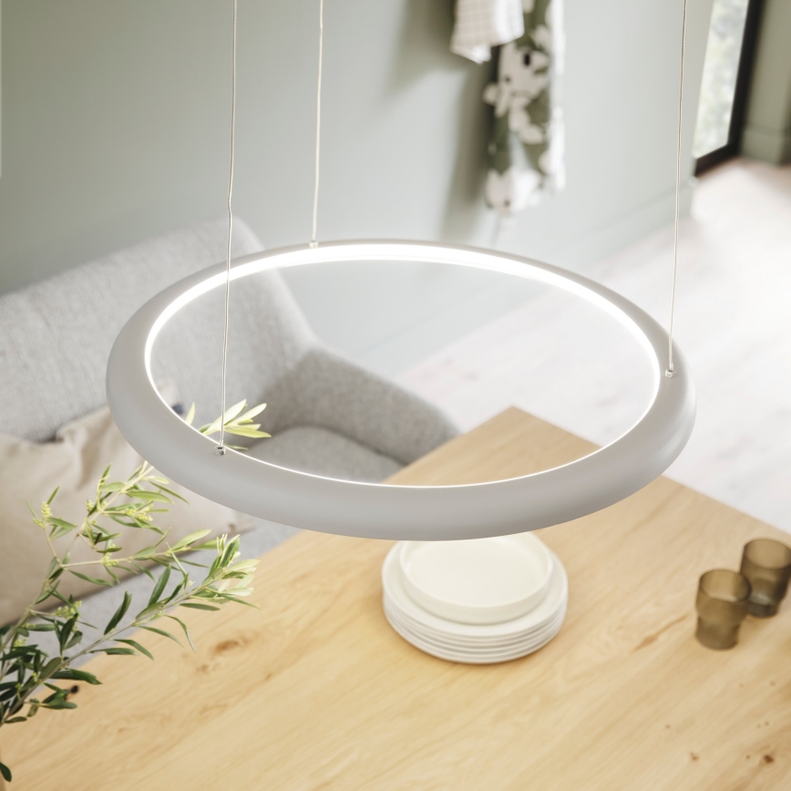 Schöner Wohnen 15570-39 - Ρυθμιζόμενο LED κρεμαστό φωτιστικό με ανάρτηση σε καλώδιο QUILLO LED/36W/230V, διάμ. 60 cm, γκρι