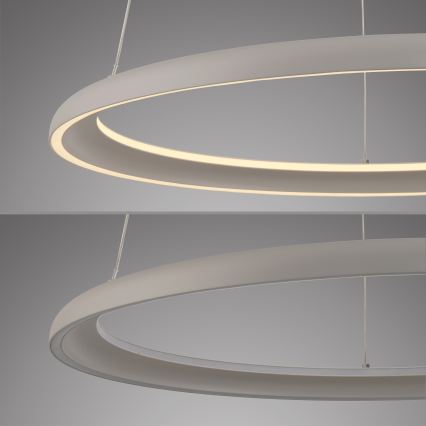 Schöner Wohnen 15570-39 - Ρυθμιζόμενο LED κρεμαστό φωτιστικό με ανάρτηση σε καλώδιο QUILLO LED/36W/230V, διάμ. 60 cm, γκρι