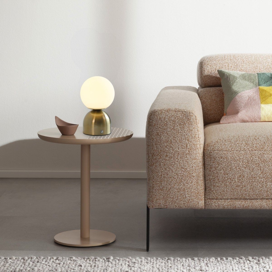 Schöner Wohnen 19218-12 - Ρυθμιζόμενη επιτραπέζια λάμπα LED RUDI με λειτουργία αφής, επαναφορτιζόμενη, LED/1,2W/5V 3000-6000K 1200 mAh, χρυσή