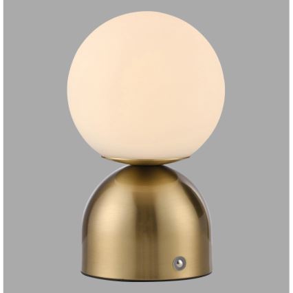 Schöner Wohnen 19218-12 - Ρυθμιζόμενη επιτραπέζια λάμπα LED RUDI με λειτουργία αφής, επαναφορτιζόμενη, LED/1,2W/5V 3000-6000K 1200 mAh, χρυσή