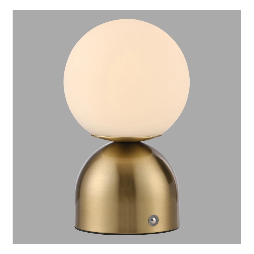 Schöner Wohnen 19218-12 - Ρυθμιζόμενη επιτραπέζια λάμπα LED RUDI με λειτουργία αφής, επαναφορτιζόμενη, LED/1,2W/5V 3000-6000K 1200 mAh, χρυσή