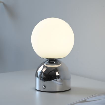 Schöner Wohnen 19218-17 - Ρυθμιζόμενο LED επιτραπέζιο φωτιστικό RUDI με λειτουργία αφής, επαναφορτιζόμενο, LED/1,2W/5V 3000-6000K 1200 mAh, γυαλιστερό χρώμιο