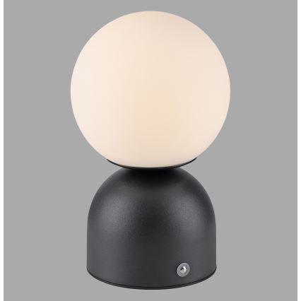 Schöner Wohnen 19218-18 - Επαναφορτιζόμενη επιτραπέζια LED λάμπα RUDI, ρυθμιζόμενη με έλεγχο αφής, LED/1,2W/5V 3000-6000K 1200 mAh, μαύρη