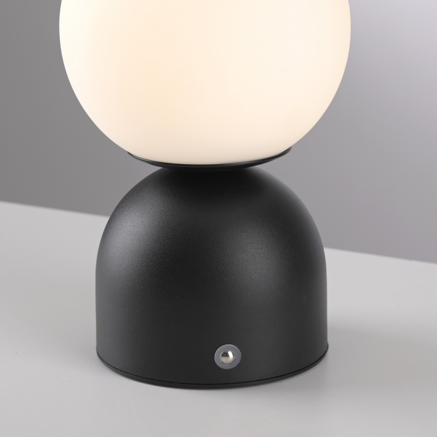 Schöner Wohnen 19218-18 - Επαναφορτιζόμενη επιτραπέζια LED λάμπα RUDI, ρυθμιζόμενη με έλεγχο αφής, LED/1,2W/5V 3000-6000K 1200 mAh, μαύρη