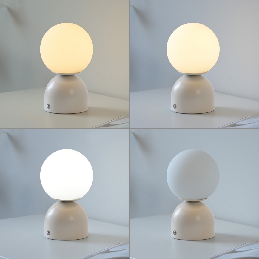 Schöner Wohnen 19218-39 - Ρυθμιζόμενο επιτραπέζιο φωτιστικό LED RUDI, επαναφορτιζόμενο με έλεγχο αφής, LED/1,2W/5V 3000-6000K 1200 mAh γκρι