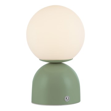 Schöner Wohnen 19218-43 - Ρυθμιζόμενη επιτραπέζια επαναφορτιζόμενη λάμπα LED με έλεγχο αφής RUDI LED/1,2W/5V 3000-6000K 1200 mAh πράσινη