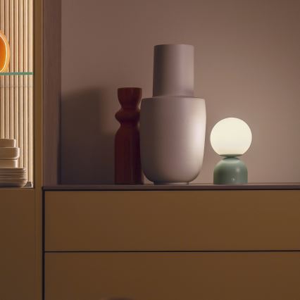 Schöner Wohnen 19218-43 - Ρυθμιζόμενη επιτραπέζια επαναφορτιζόμενη λάμπα LED με έλεγχο αφής RUDI LED/1,2W/5V 3000-6000K 1200 mAh πράσινη