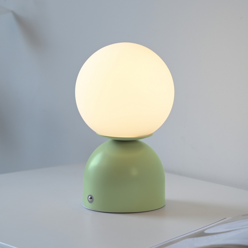 Schöner Wohnen 19218-43 - Ρυθμιζόμενη επιτραπέζια επαναφορτιζόμενη λάμπα LED με έλεγχο αφής RUDI LED/1,2W/5V 3000-6000K 1200 mAh πράσινη