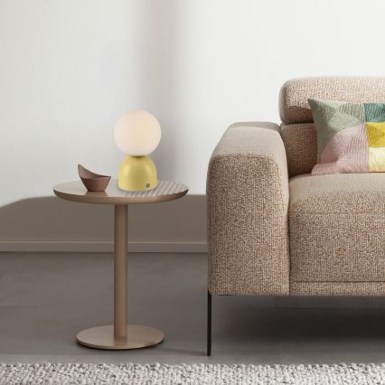 Schöner Wohnen 19218-81 - Επαναφορτιζόμενη επιτραπέζια λάμπα RUDI LED, ρυθμιζόμενη με έλεγχο αφής, LED/1,2W/5V 3000-6000K 1200 mAh κίτρινη