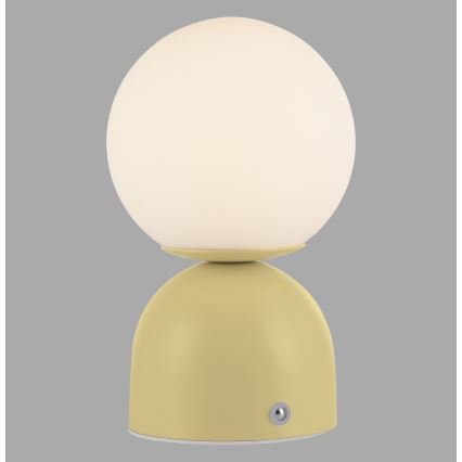 Schöner Wohnen 19218-81 - Επαναφορτιζόμενη επιτραπέζια λάμπα RUDI LED, ρυθμιζόμενη με έλεγχο αφής, LED/1,2W/5V 3000-6000K 1200 mAh κίτρινη