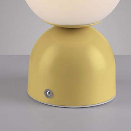 Schöner Wohnen 19218-81 - Επαναφορτιζόμενη επιτραπέζια λάμπα RUDI LED, ρυθμιζόμενη με έλεγχο αφής, LED/1,2W/5V 3000-6000K 1200 mAh κίτρινη