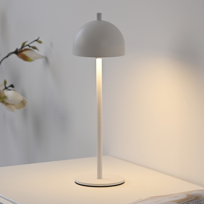 Schöner Wohnen 19244-16 - Επαναφορτιζόμενη εξωτερική επιτραπέζια λάμπα LED BELLIS, ρυθμιζόμενη μέσω αφής, LED/2,5W/5V 2600 mAh IP54, λευκή