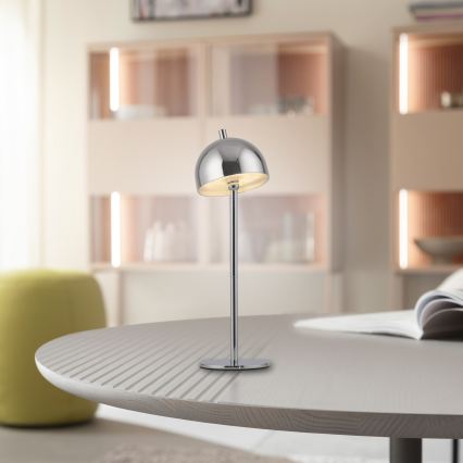 Schöner Wohnen 19244-17 - LED ρυθμιζόμενη με έλεγχο αφής, επαναφορτιζόμενη εξωτερική επιτραπέζια λάμπα BELLIS LED/2,5W/5V 2600 mAh IP54 γυαλιστερό χρώμιο