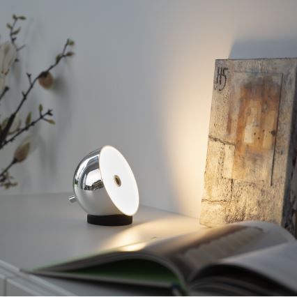 Schöner Wohnen 19244-17 - LED ρυθμιζόμενη με έλεγχο αφής, επαναφορτιζόμενη εξωτερική επιτραπέζια λάμπα BELLIS LED/2,5W/5V 2600 mAh IP54 γυαλιστερό χρώμιο