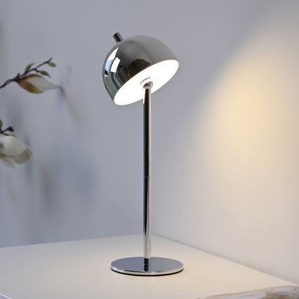 Schöner Wohnen 19244-17 - LED ρυθμιζόμενη με έλεγχο αφής, επαναφορτιζόμενη εξωτερική επιτραπέζια λάμπα BELLIS LED/2,5W/5V 2600 mAh IP54 γυαλιστερό χρώμιο