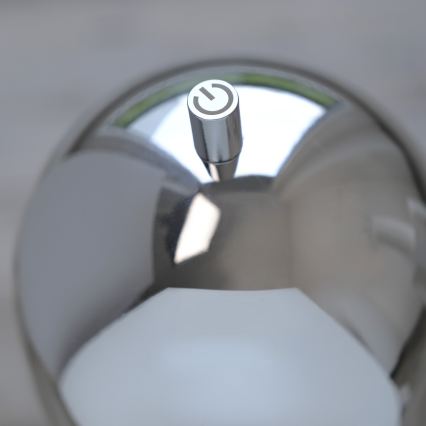 Schöner Wohnen 19244-17 - LED ρυθμιζόμενη με έλεγχο αφής, επαναφορτιζόμενη εξωτερική επιτραπέζια λάμπα BELLIS LED/2,5W/5V 2600 mAh IP54 γυαλιστερό χρώμιο