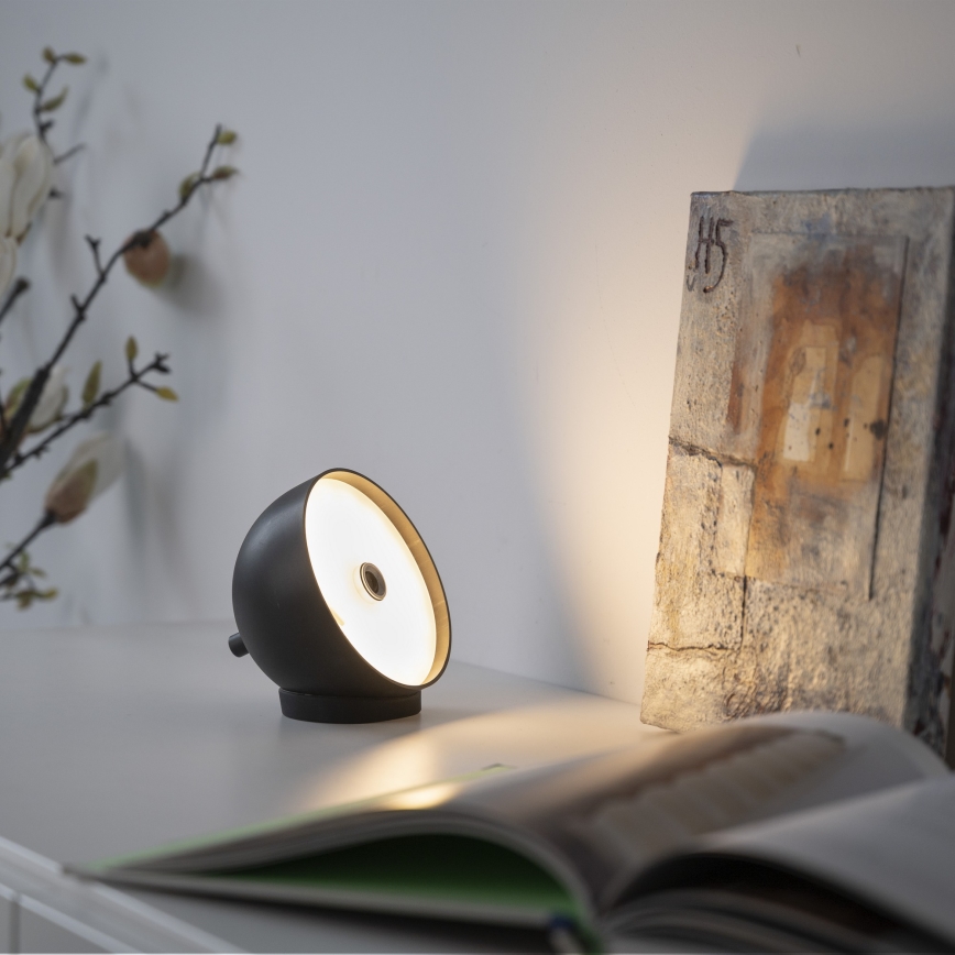 Schöner Wohnen 19244-18 - Επιτραπέζιο φωτιστικό εξωτερικού χώρου BELLIS LED, ρυθμιζόμενο με λειτουργία αφής, επαναφορτιζόμενο, 2,5W/5V, 2600 mAh, IP54, μαύρο