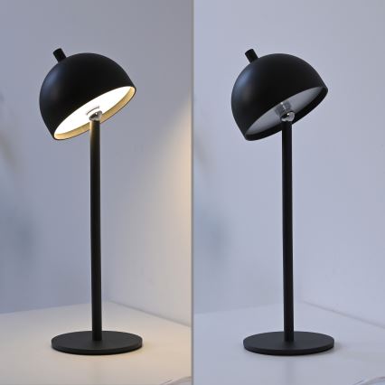 Schöner Wohnen 19244-18 - Επιτραπέζιο φωτιστικό εξωτερικού χώρου BELLIS LED, ρυθμιζόμενο με λειτουργία αφής, επαναφορτιζόμενο, 2,5W/5V, 2600 mAh, IP54, μαύρο