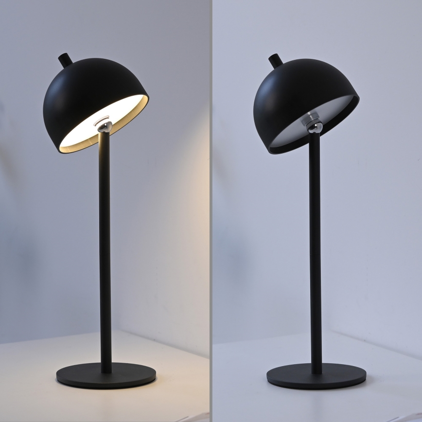 Schöner Wohnen 19244-18 - Επιτραπέζιο φωτιστικό εξωτερικού χώρου BELLIS LED, ρυθμιζόμενο με λειτουργία αφής, επαναφορτιζόμενο, 2,5W/5V, 2600 mAh, IP54, μαύρο