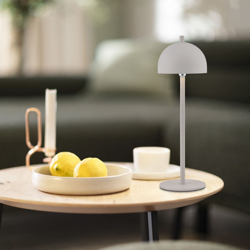 Schöner Wohnen 19244-39 - Ρυθμιζόμενο LED επιτραπέζιο φωτιστικό εξωτερικού χώρου BELLIS, επαναφορτιζόμενο με έλεγχο αφής, LED/2,5W/5V 2600 mAh IP54 γκρι