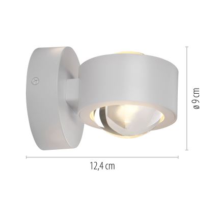 Schöner Wohnen 19331-16 - Επιτοίχιο φωτιστικό LED CHIA 2xLED/2W/230V λευκό
