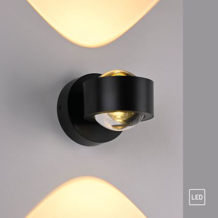 Schöner Wohnen 19331-18 - Φωτιστικό τοίχου LED CHIA 2xLED/2W/230V μαύρο