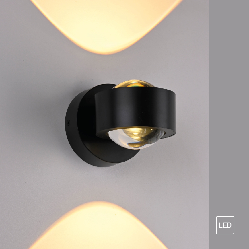 Schöner Wohnen 19331-18 - Φωτιστικό τοίχου LED CHIA 2xLED/2W/230V μαύρο