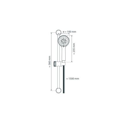Schütte 64830 - Σετ ντους NAPOLI σε γυαλιστερό χρώμιο