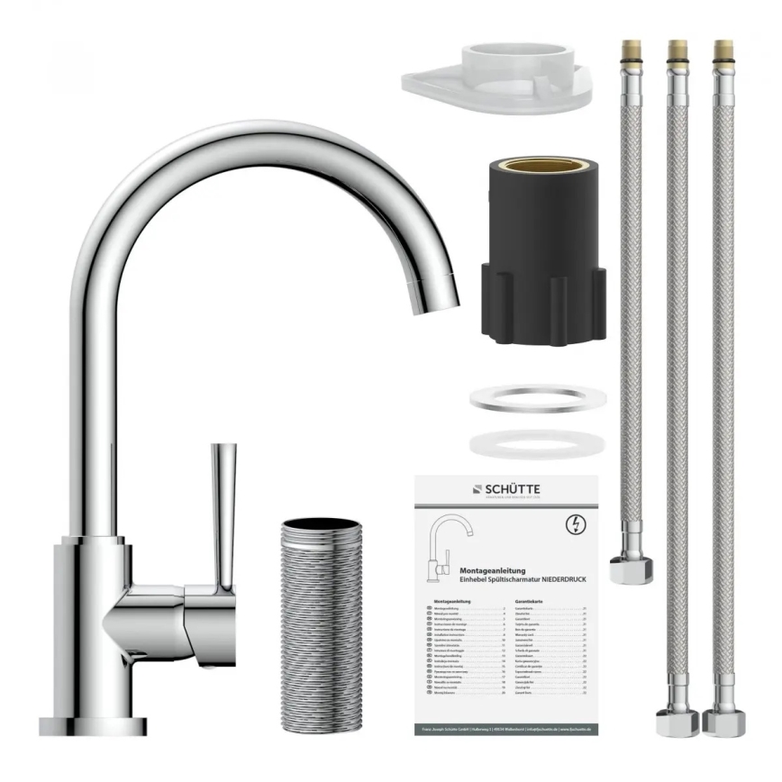 Schütte 79119 - Μπαταρία νεροχύτη CORNWALL σε γυαλισμένο χρώμιο