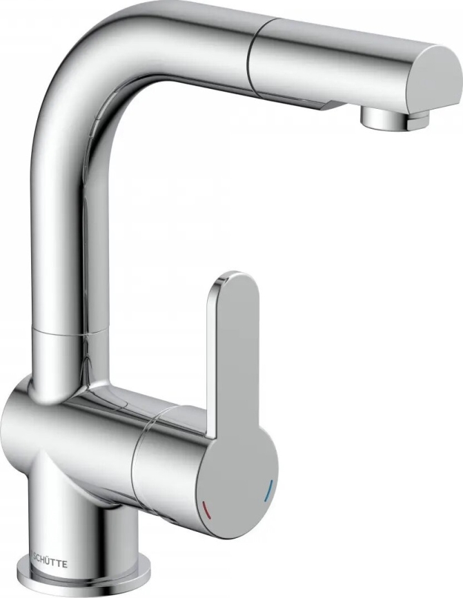 Schütte 79710 - Μπαταρία νεροχύτη με αποσπώμενη κεφαλή ψεκασμού LONDON, σε γυαλιστερό χρώμιο