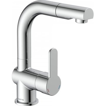 Schütte 79710 - Μπαταρία νεροχύτη με αποσπώμενη κεφαλή ψεκασμού LONDON, σε γυαλιστερό χρώμιο