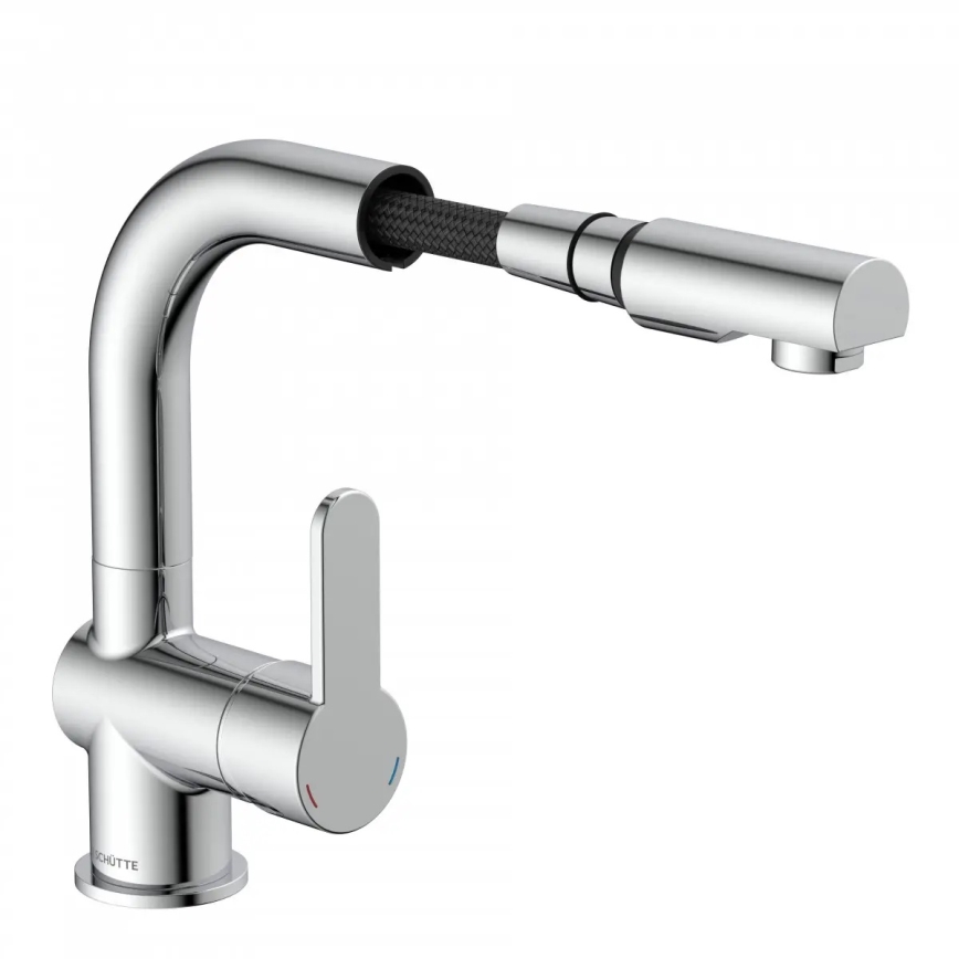 Schütte 79710 - Μπαταρία νεροχύτη με αποσπώμενη κεφαλή ψεκασμού LONDON, σε γυαλιστερό χρώμιο