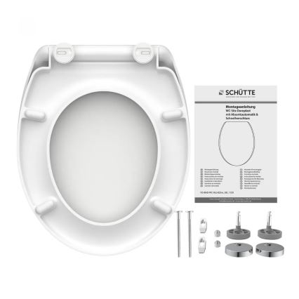 Schütte 82300-A - Κάθισμα τουαλέτας ΛΕΥΚΟ SoftClose από Duroplast
