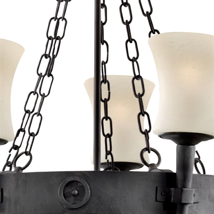 Searchlight - Πολυέλαιος με αλυσίδα CARTWHEEL 5xE27/60W/230V μαύρο