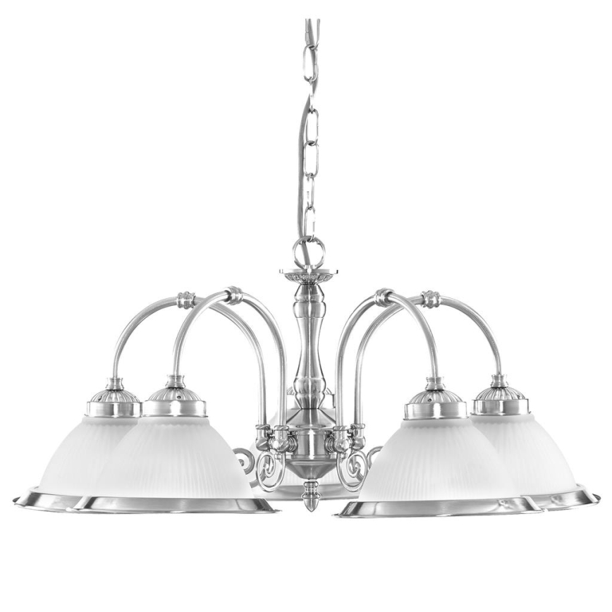 Searchlight - Κρεμαστό φωτιστικό οροφής AMERICAN DINER 5xE14/60W/230V γυαλιστερό χρώμιο