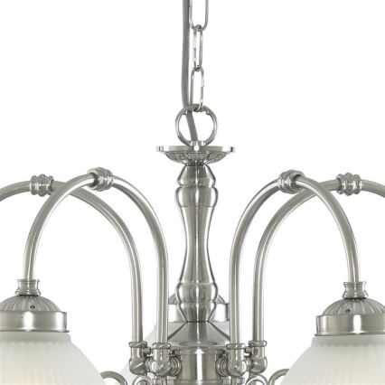Searchlight - Κρεμαστό φωτιστικό οροφής AMERICAN DINER 5xE14/60W/230V γυαλιστερό χρώμιο