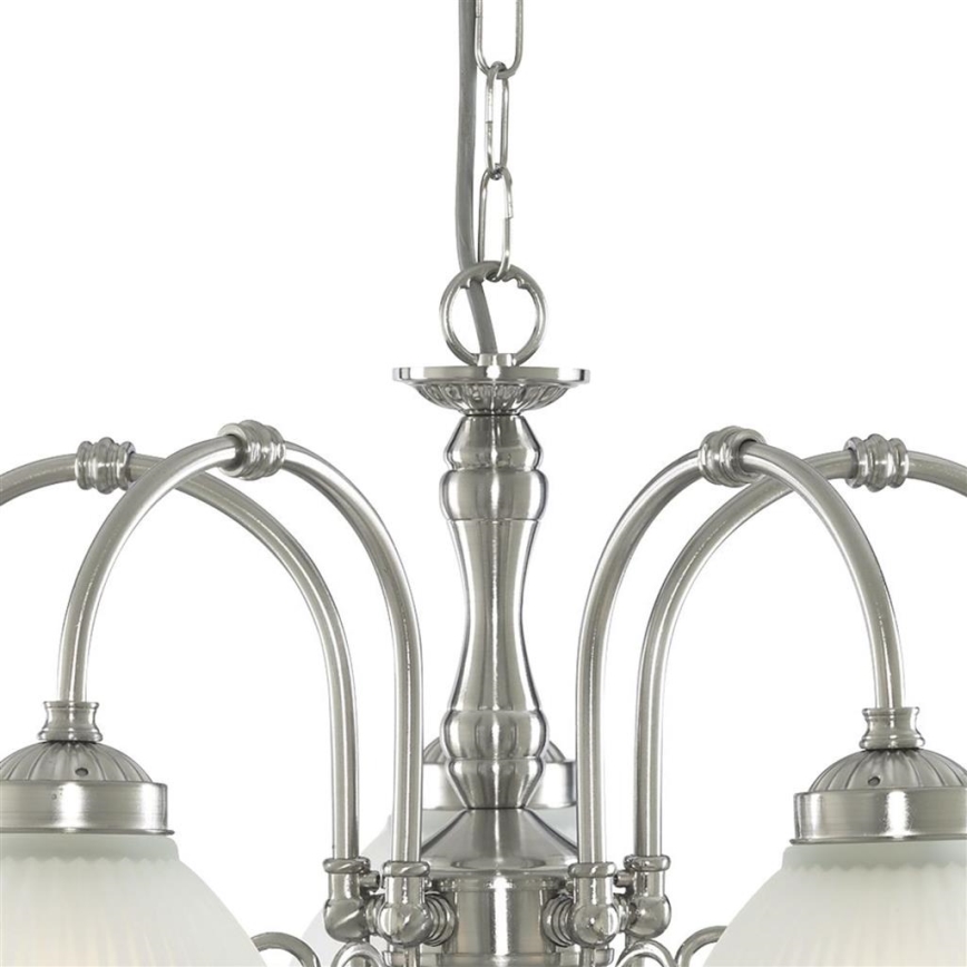 Searchlight - Κρεμαστό φωτιστικό οροφής AMERICAN DINER 5xE14/60W/230V γυαλιστερό χρώμιο
