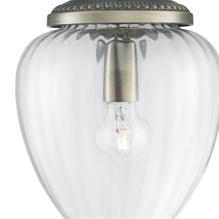 Searchlight - Κρεμαστό φωτιστικό οροφής PINEAPPLE 1xE27/60W/230V ορείχαλκος